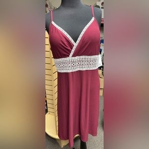 Maroon beachy style sun dress size XXL